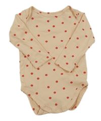 Meruňkovo-červené puntíkaté body Hema