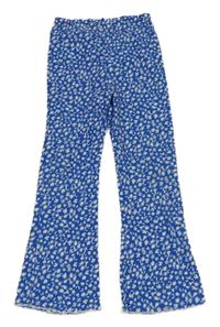 Modro-bílé květované flare legíny Matalan