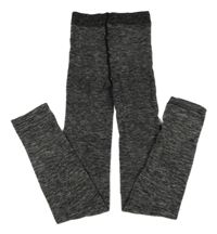 Černo-šedé melírované punčochové legíny H&M