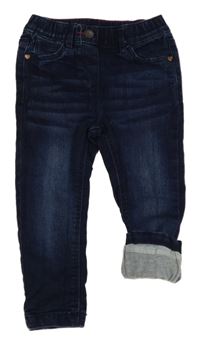 Tmavomodré skinny podšité rifle C&A