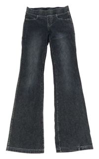 Tmavomodré flare tregíny riflového vzhledu H&M