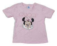 Světlerůžové tričko s Minnie 