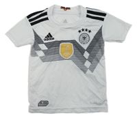 Bílý funkční fotbalový dres Deutscher Adidas