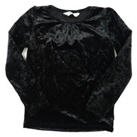 Černé sametové triko H&M