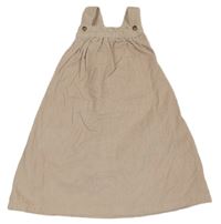 Pudrové manšestrové laclové šaty M&S