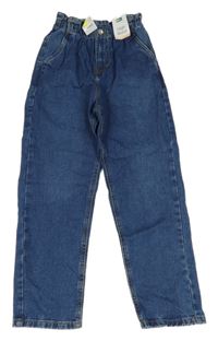 Nové - Tmavomodré high waist rifle Zeeman 