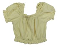 Žlutý crop top s volány F&F