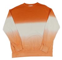 Oranžovo-bílá ombré mikina M&S