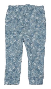 Světlemodro-bílé květované lehké tepláky Nutmeg