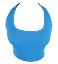 Dámský modrý žebrovaný crop top Primark 