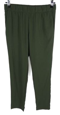 Dámské khaki volné kalhoty H&M