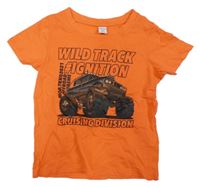Oranžové tričko s monster truck Dopodopo