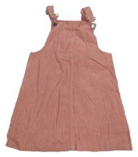 Růžové manšestrové šaty s kapsou PRIMARK