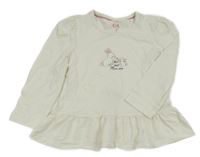 Smetanová peplum tunika se zajíčky C&A