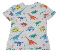 Bílé tričko s dinosaury C&A