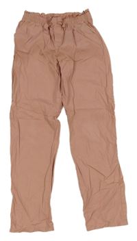Starorůžové plátěné kalhoty H&M