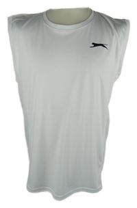 Pánské bílé sportovní funkční tílko Slazenger 
