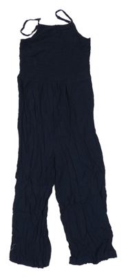 Tmavomodrý lehký culottes overal S. Oliver