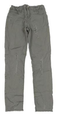 Světlešedé skinny rifle s prošoupáním Denim Co.