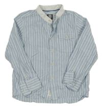 Světlemodro-bílá pruhovaná košile H&M