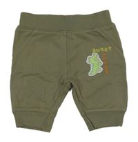 Khaki tepláky s krokodýlem Smile