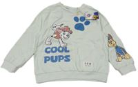 Nové - Světlezelená oversize mikina s Paw Patrol Nickelodeon