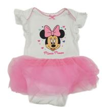 Bílo-růžové body s tylovou sukní a Minnie Primark