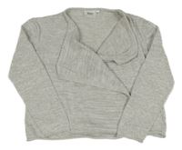 Světlešedý melírovaný svetrový cardigan bpc