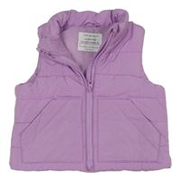 Lila šusťáková zateplená crop vesta Primark