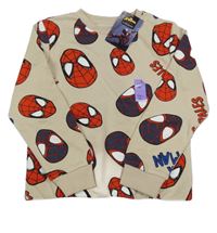 Nové - Béžová mikina s hrdiny Marvel