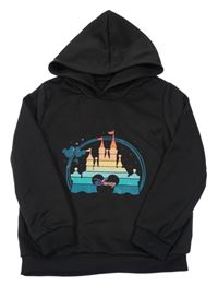 Černá mikina s logem - Disney a kapucí 