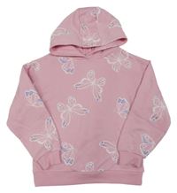 Růžová mikina s motýly Primark