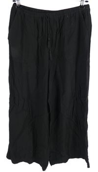 Dámské černé strukturované culottes kalhoty Stradivarius 