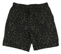 Černo-zelené flekaté plážové kraťasy Primark