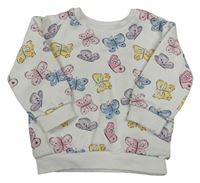 Smetanová mikina s motýly Primark