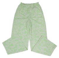 Zeleno-bílé vzorované lehké kalhoty H&M