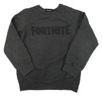 Antracitová mikina s nápisem - Fortnite Matalan