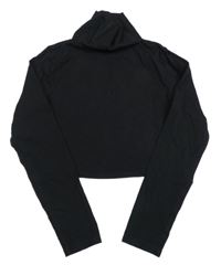 Černé crop triko s rolákem New Look