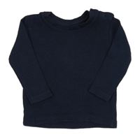 Tmavomodré vzorované triko Primark