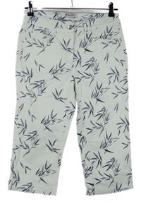Dámské bílé capri rifle s potiskem Designer´s 