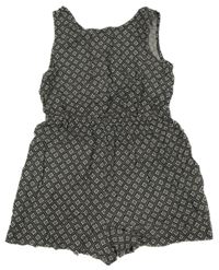 Černo-bílý vzorovaný letní overal PRIMARK