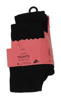 3x Černé punčocháče M&S