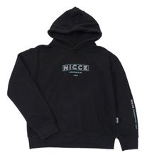 Černá mikina s nápisem a kapucí Nicce