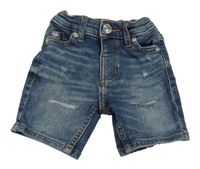 Modré riflové kraťasy s prošoupáním River Island 