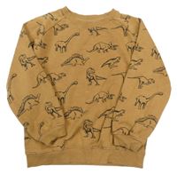 Béžová mikina s dinosaury Ahlens