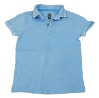 Modré polo tričko s proužky F&F