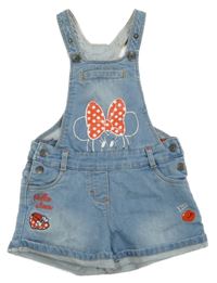 Světlemodré riflové laclové kraťasy s Minnie Disney
