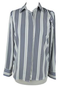Dámská bílo-tmavomodrá pruhovaná halenka H&M
