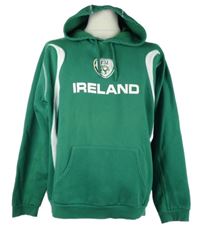 Pánská zelená mikina s logem a kapucí - Ireland 
