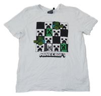 Bílé tričko s Minecraft